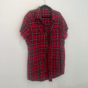 Vintage cutoff button up shirt